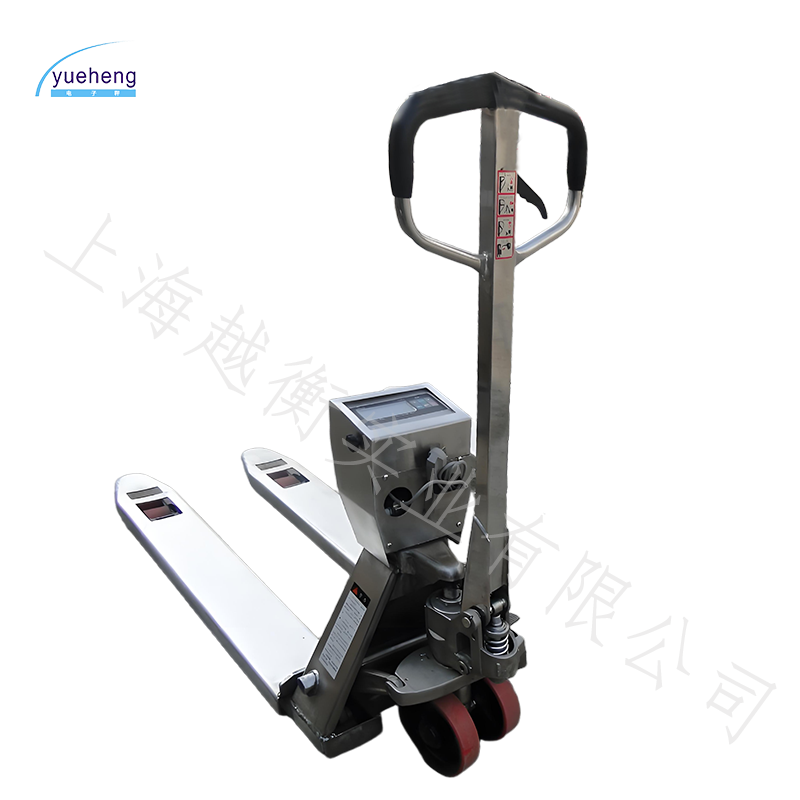 2噸工廠（chǎng）搬運不（bú）鏽鋼叉車秤